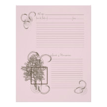 Memory and Recipe Page Personalized Letterhead