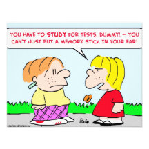 memory stick study tests educations personalized invite