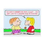memory stick study tests educations postcard