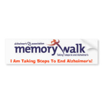 Memory Walk bumper sticker bumper stickers by AlzAssoc Memory Walk bumper sticker bumper stickers