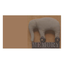 memory word with elephant business card templates