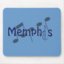 memphis blue with music notes mouse pads