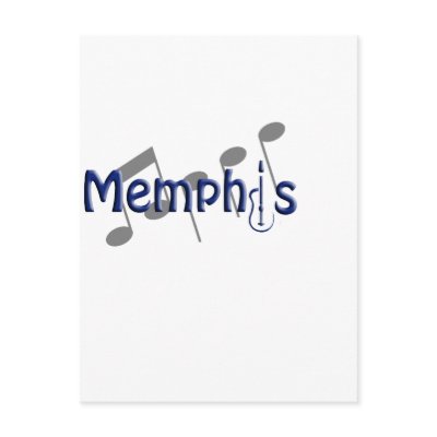 memphis blue with music notes postcards by textinthecity