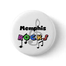 Memphis Rocks Pinback Buttons