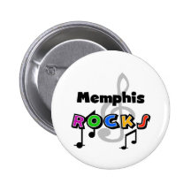 Memphis Rocks Pinback Buttons