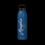 Memphis Script water bottles