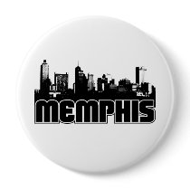 Memphis Skyline Pinback Buttons