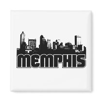 Memphis Skyline Refrigerator Magnets