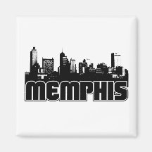 Memphis Skyline Refrigerator Magnets