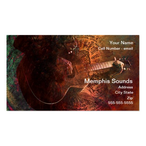 Memphis Sounds Business Cards (front side)
