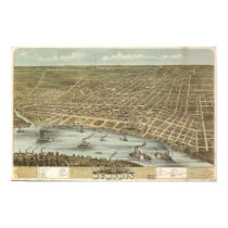 Memphis Tennessee 1870 Antique Panoramic Map posters by terraprints_classic Memphis Tennessee 1870 Antique Panoramic Map posters