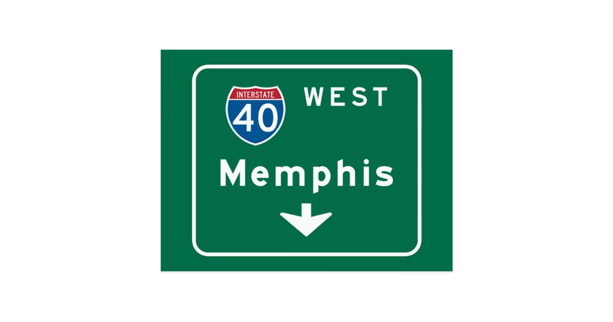 Memphis, TN Road Sign Postcard Zazzle