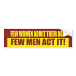 Men and Women Age Bumper Sticker