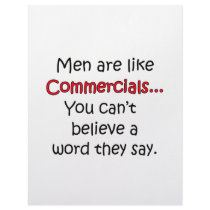 Men Are Like Commercials letterhead by FunnyStuffStore Men Are Like Commercials letterhead