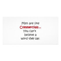 Men Are Like Commercials photo cards