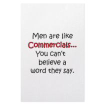 Men Are Like Commercials stationery by FunnyStuffStore Men Are Like Commercials stationery