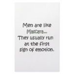 Men Are Like Mascara Custom Stationery