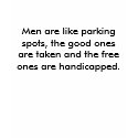 Men are like parking spots t-shirts