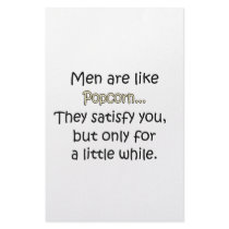 Men Are Like Popcorn Stationery Design