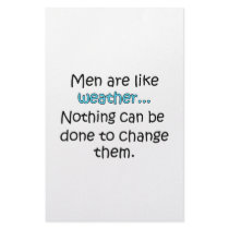 Men Are Like Weather stationery by FunnyStuffStore Men Are Like Weather stationery