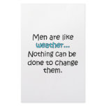 Men Are Like Weather Stationery Design