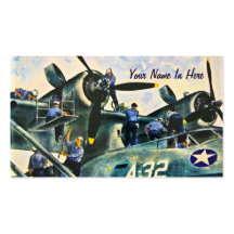 Men At Work Vintage Business Card Templates