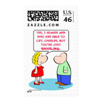 men cry sniveling stamps