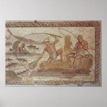 Men fishing on the Nile Print
