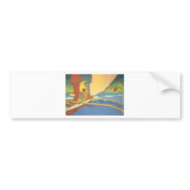 Men in an Outrigger Canoe Headed for Shore Bumper Stickers