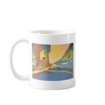 Men in an Outrigger Canoe Headed for Shore Mug