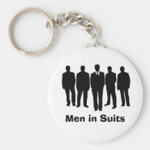 men in suits keychain