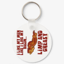 Men Like Bacon keychains