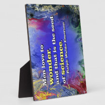 Men love to wonder... Plaque