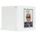 Men People Wear Fur 3 Ring Binder