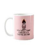 "Men smell funny",funny slogan Coffee Mugs