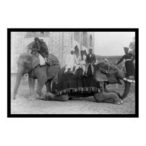 Men Traveling by Elephant in India 1903 posters by lc_vintagephotos Men Traveling by Elephant in India 1903 posters