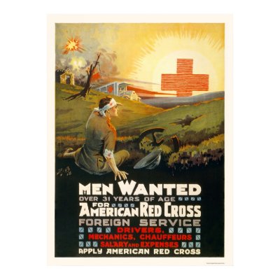 Men wanted for Red Cross Foreign Service Poster by lc_wpa