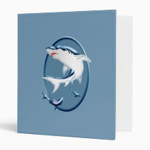 Menacing Underwater Sharks Binders