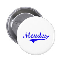 Mendes Surname Classic Style Pinback Buttons