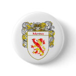 Mendez Coat of Arms (Mantled) Pinback Button