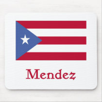 Mendez Puerto Rican Flag mousepads by NameGame Mendez Puerto Rican Flag mousepads