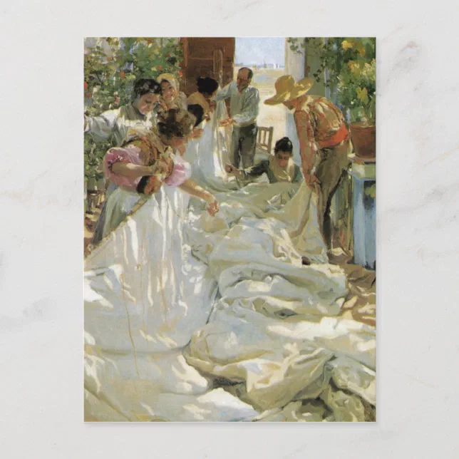 Mending The Sail Joaqu N Sorolla Y Bastida Postcard Zazzle