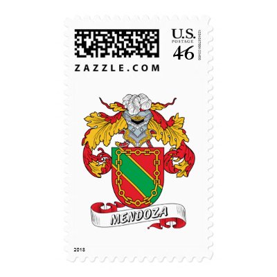 Mendoza Family Crest Postage Stamp by coatsofarms