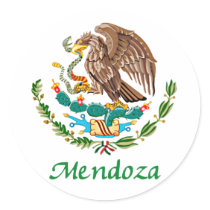Mendoza Mexican National Seal stickers by NameGame Mendoza Mexican National Seal stickers