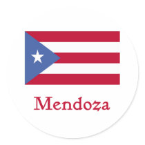 Mendoza Puerto Rican Flag stickers by NameGame Mendoza Puerto Rican Flag stickers