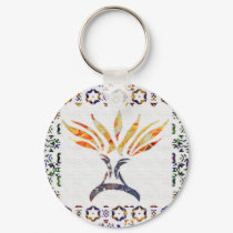 Menorah Aflame Keychain