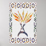 Menorah Aflame Posters
