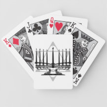 Menorah and Star Bicycle Card Deck