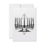 Menorah and Star Custom Invitation