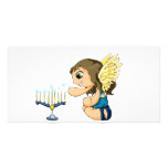Menorah Angel Personalized Photo Card